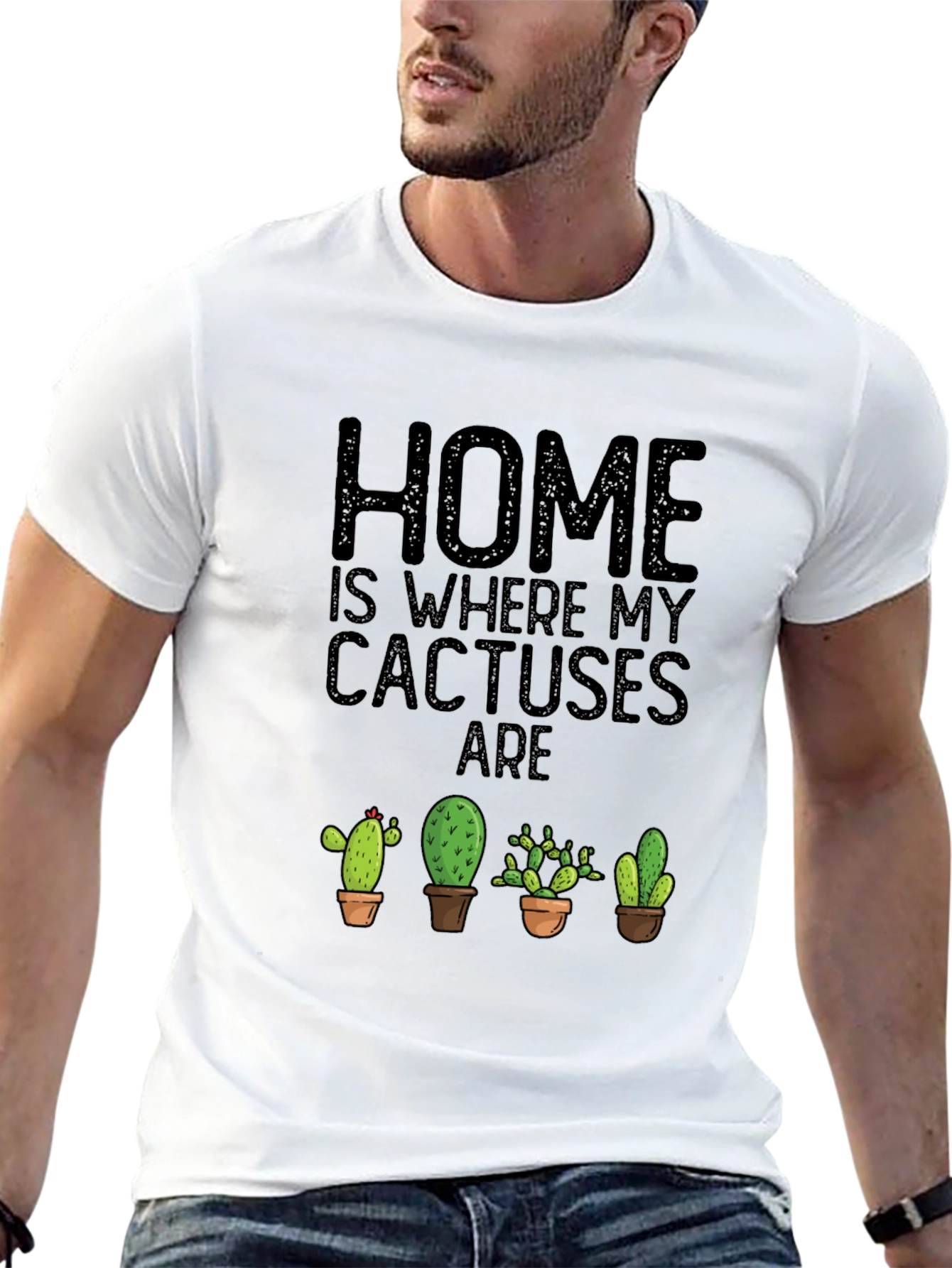 Cactus Lover Black T-Shirt