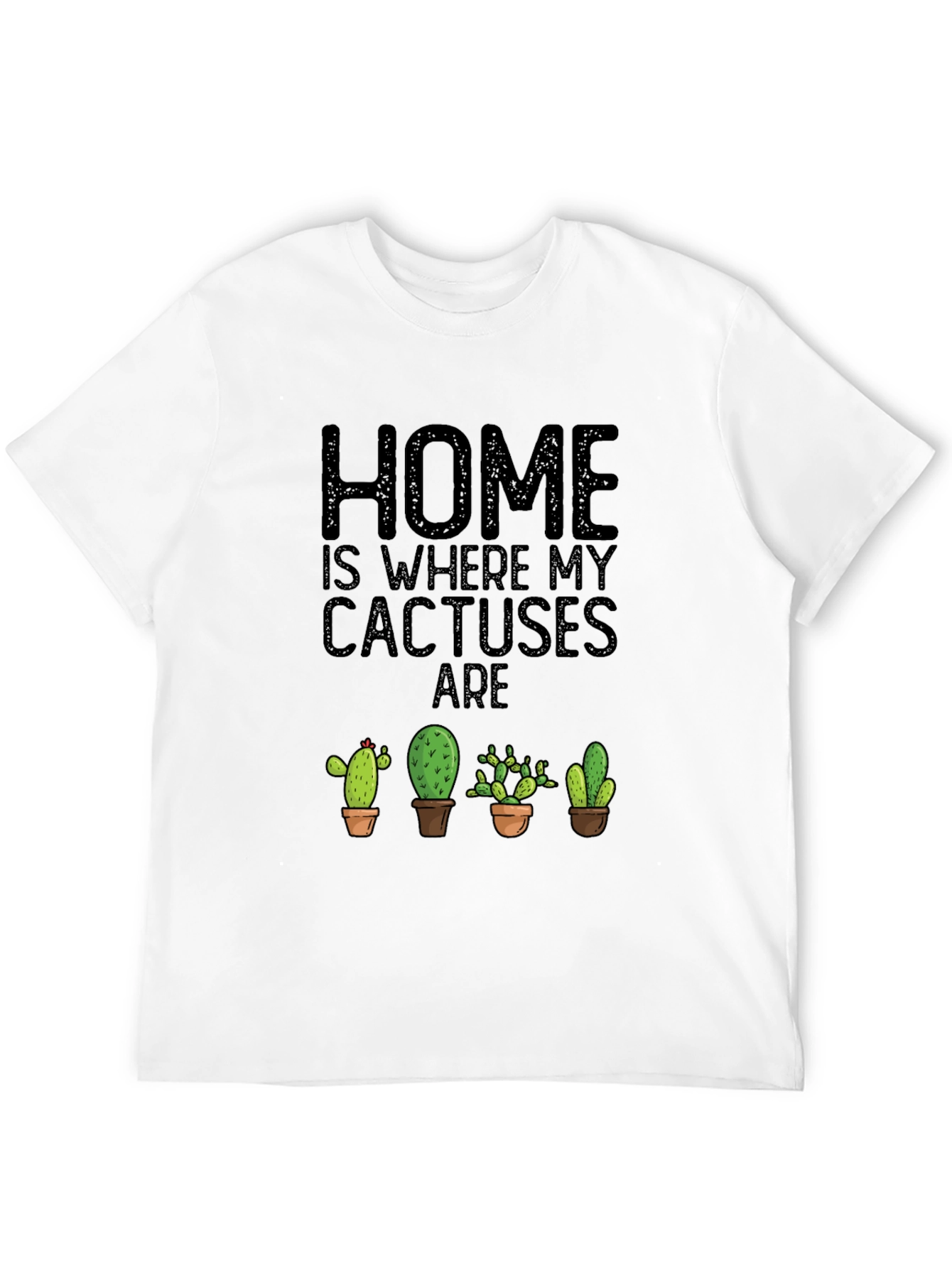 Cactus Lover Black T-Shirt
