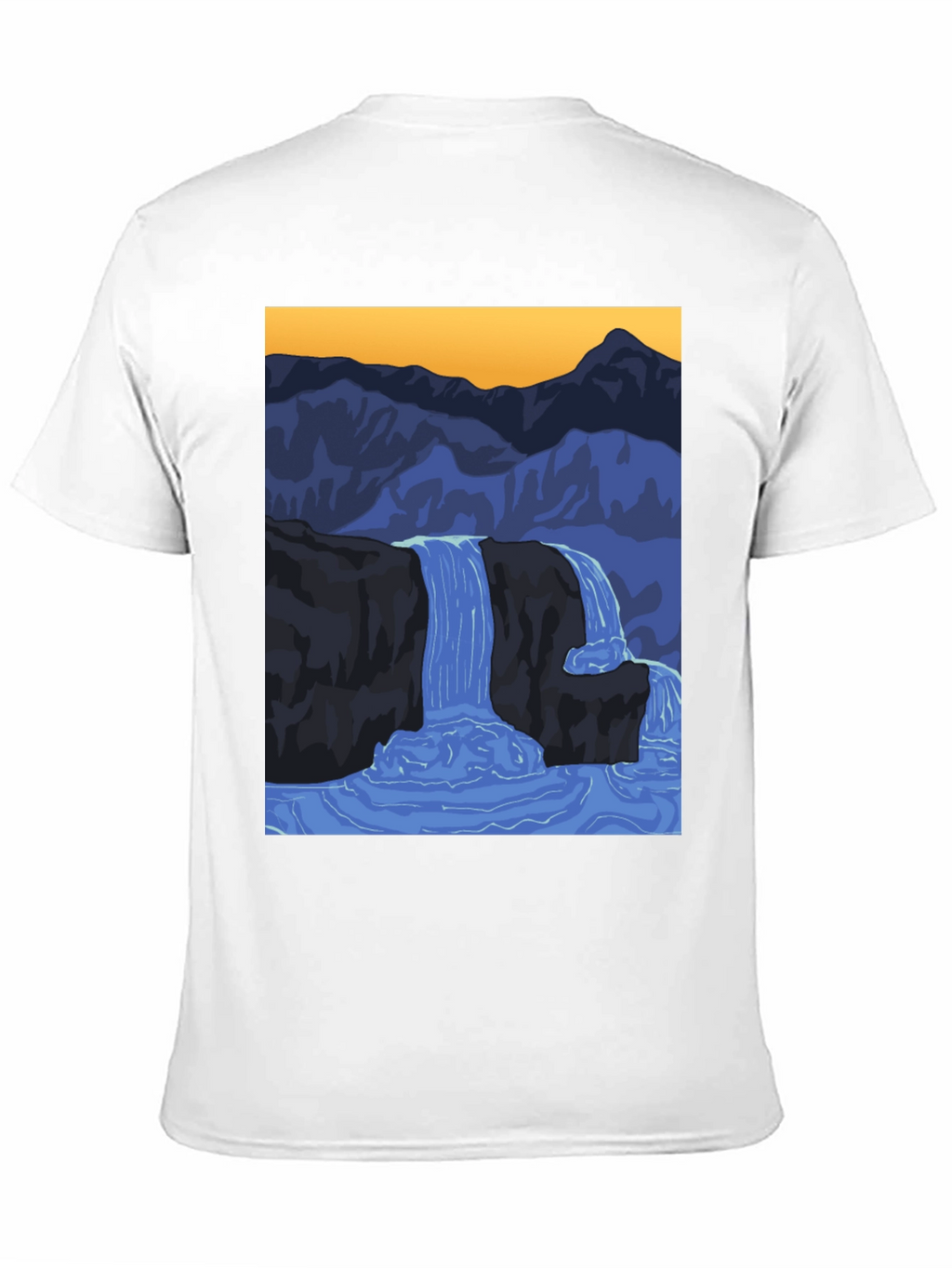 Waterfall Graphic Black T-Shirt