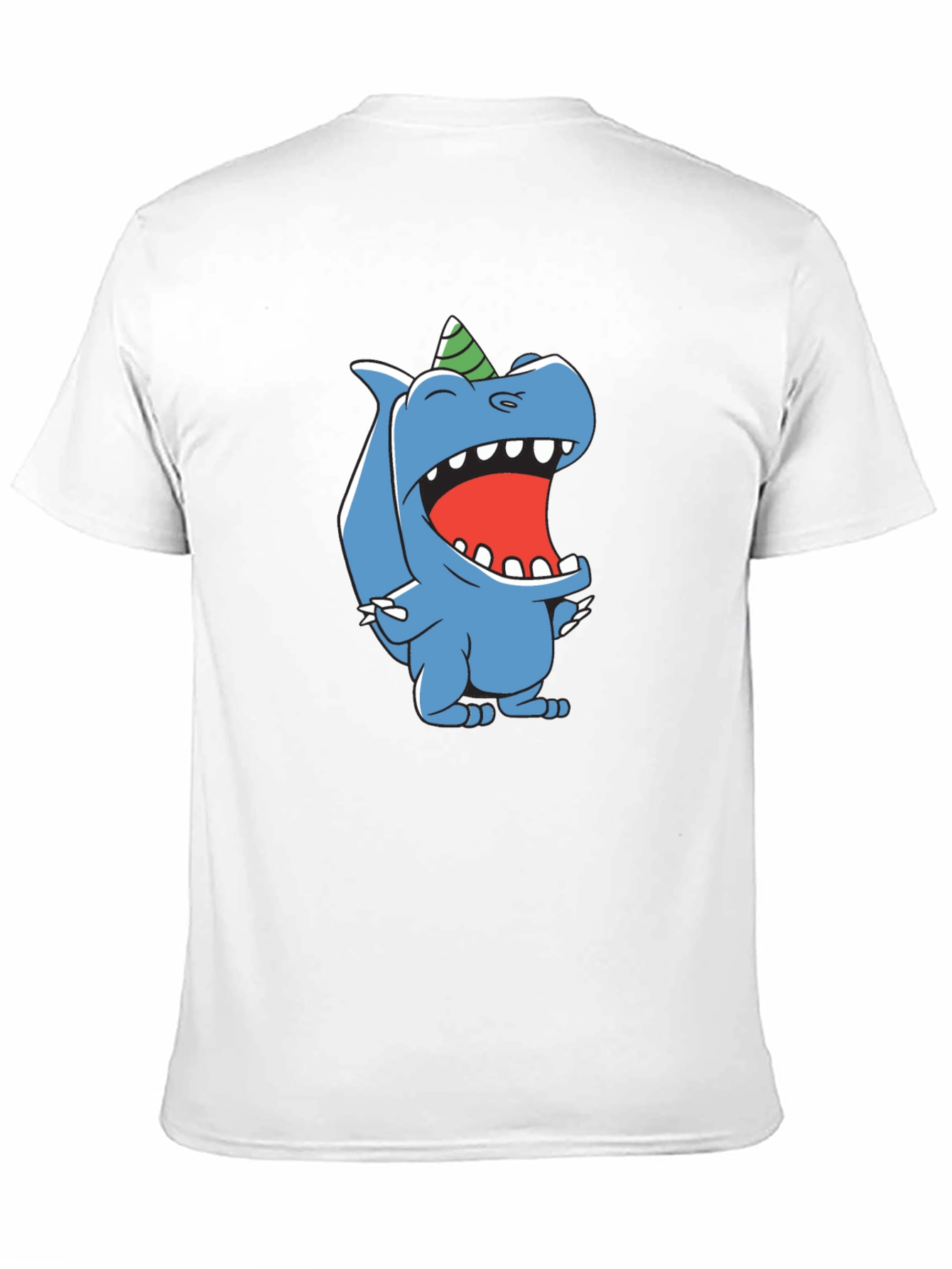 Cartoon Dinosaur Black T-Shirt