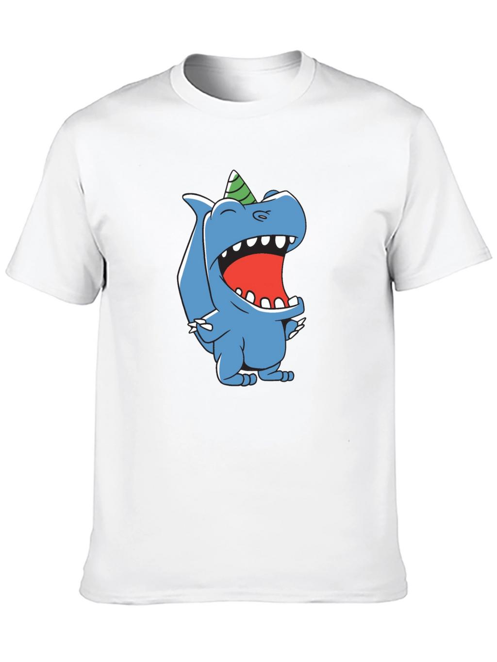Cartoon Dinosaur Black T-Shirt