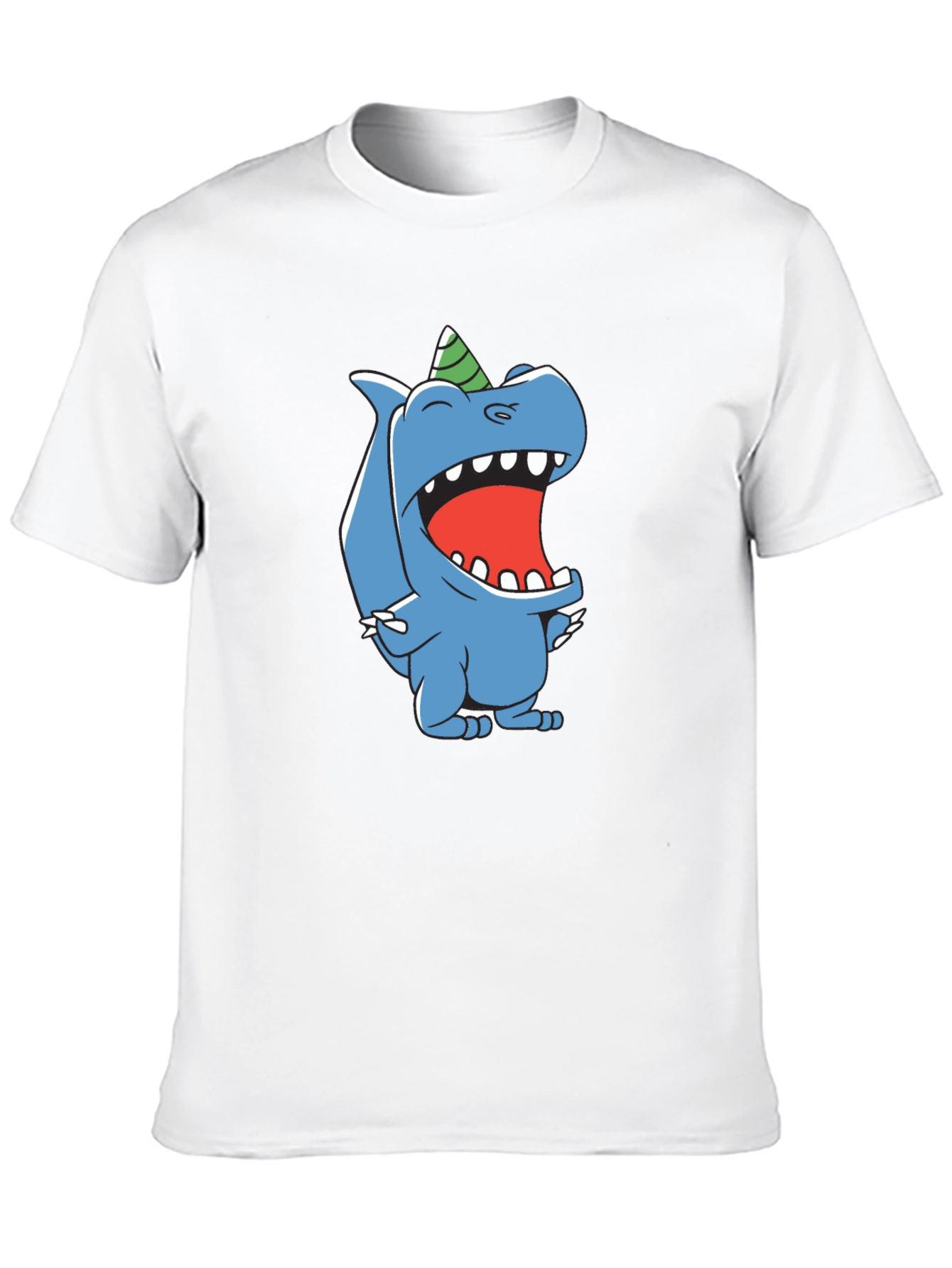 Cartoon Dinosaur Black T-Shirt