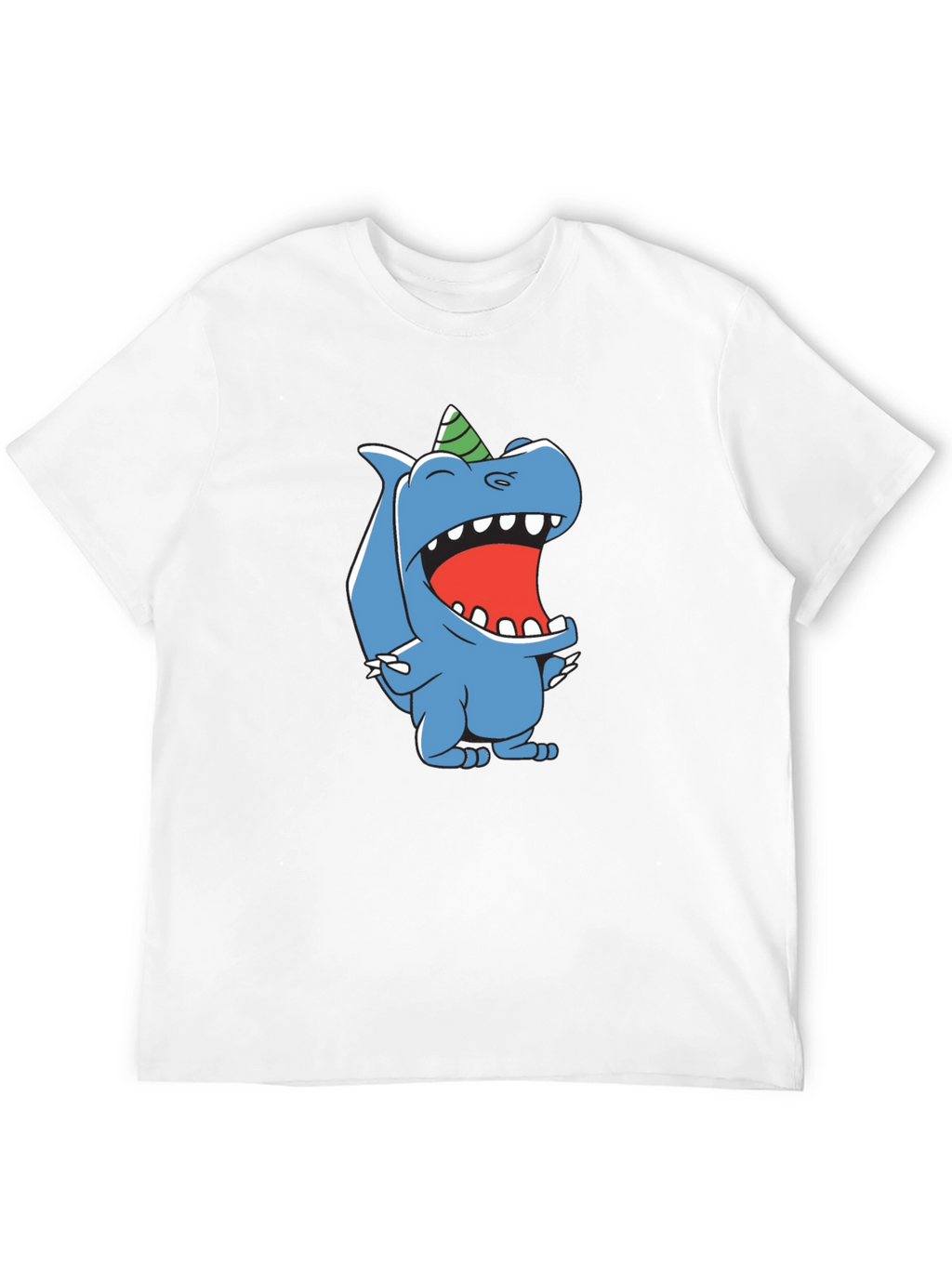 Cartoon Dinosaur Black T-Shirt