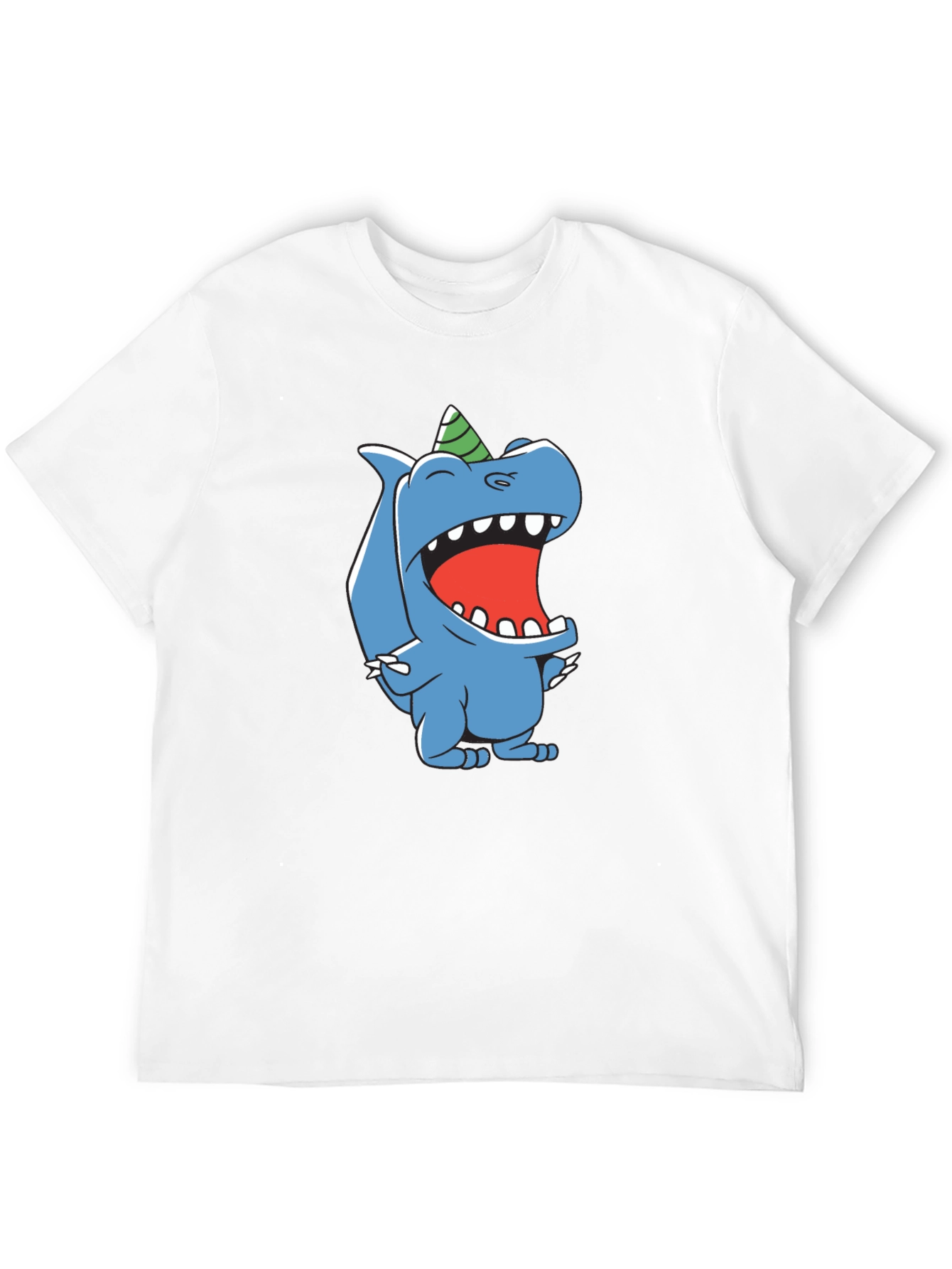 Cartoon Dinosaur Black T-Shirt