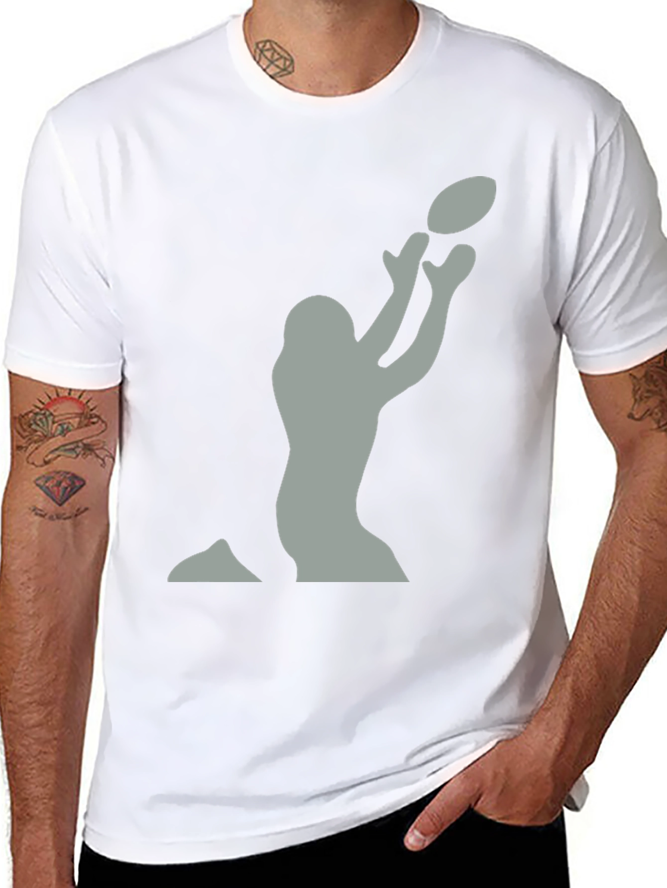 Football Player Catching T-Shirt