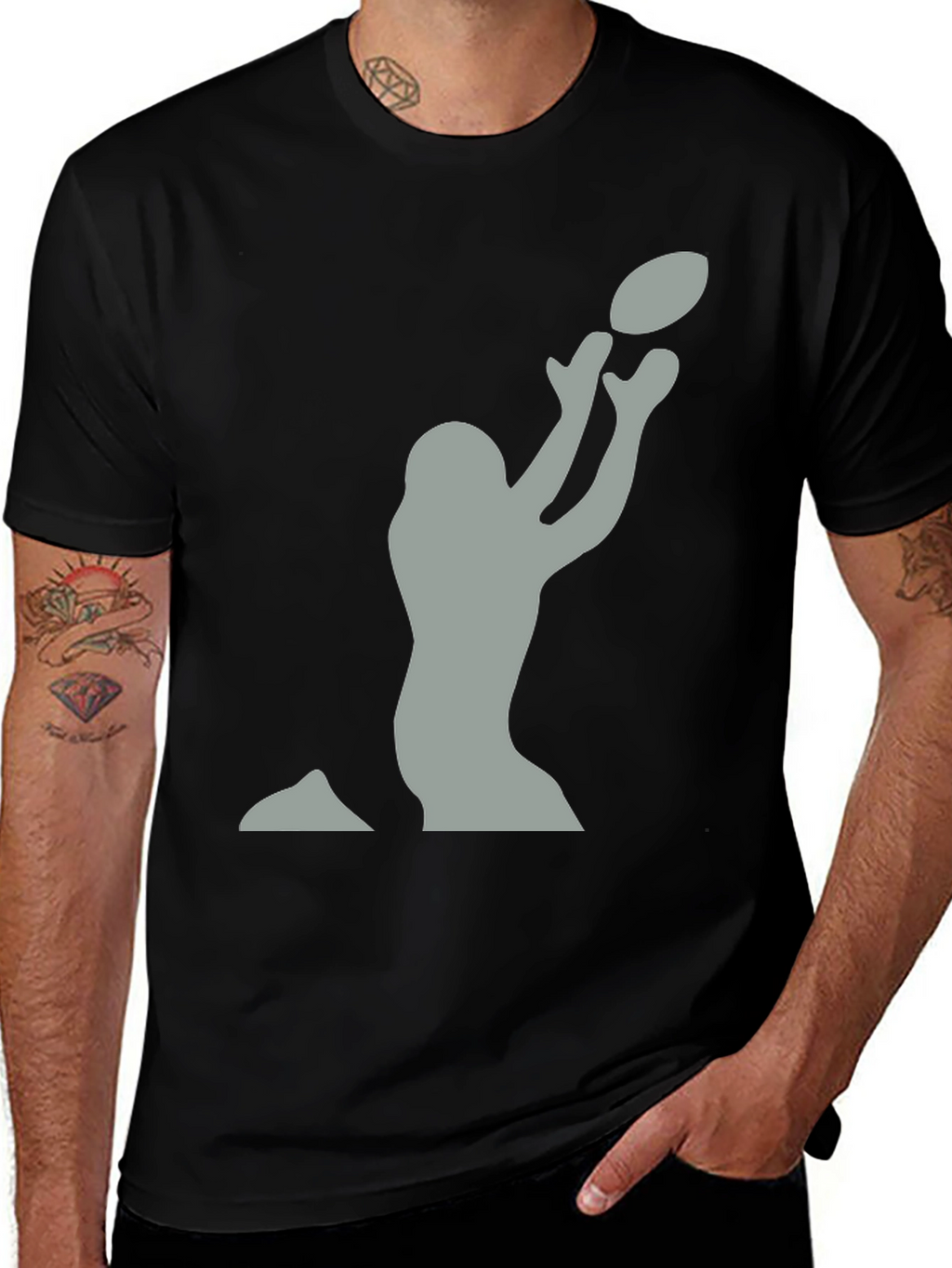 Football Player Catching T-Shirt