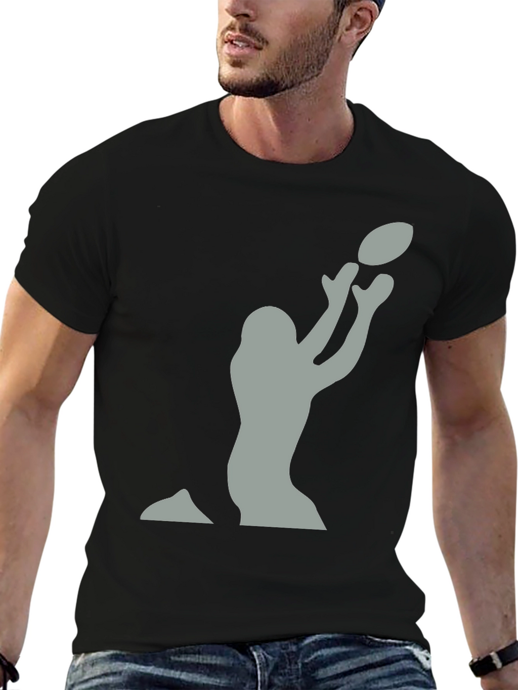 Football Player Catching T-Shirt