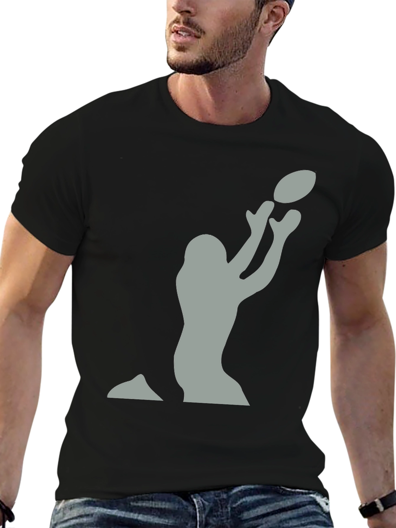 Football Player Catching T-Shirt