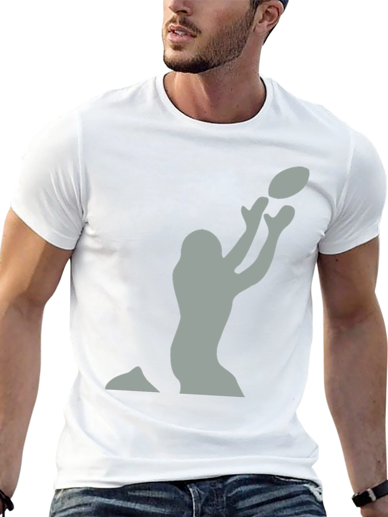 Football Player Catching T-Shirt