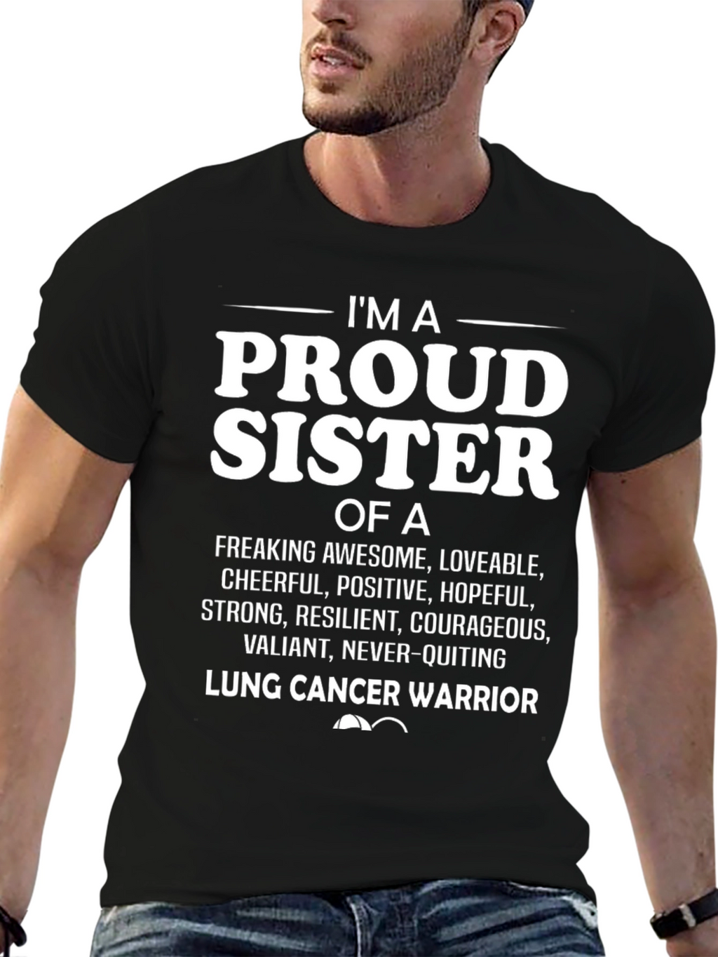 Proud Sister Lung Cancer Warrior T-Shirt