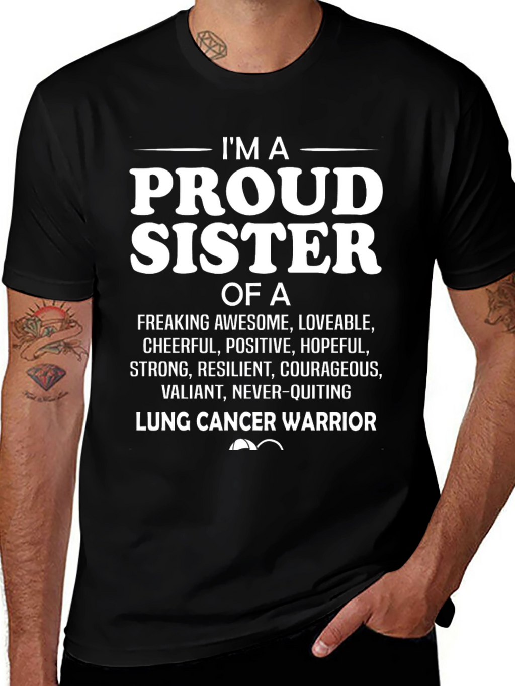 Proud Sister Lung Cancer Warrior T-Shirt