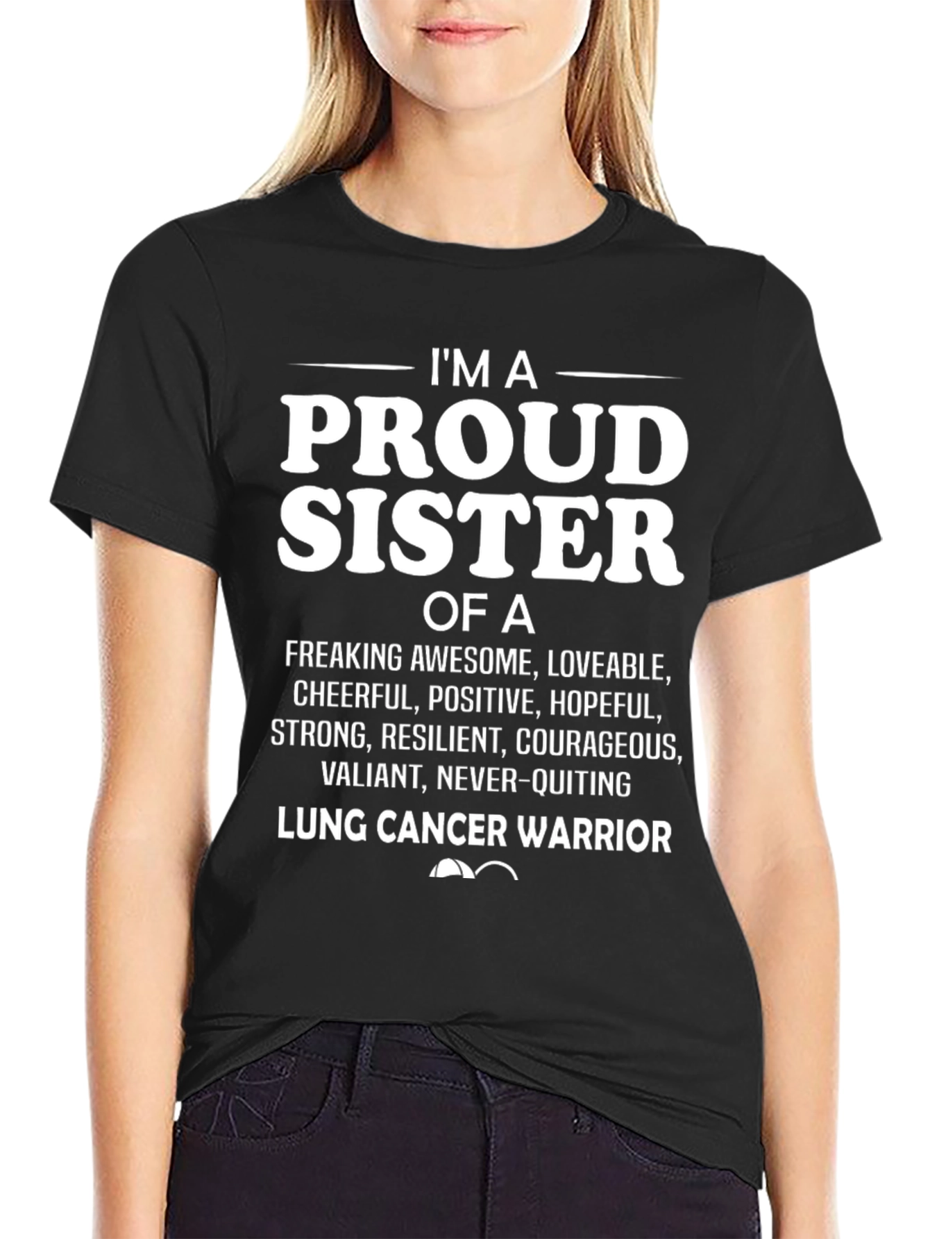 Proud Sister Lung Cancer Warrior T-Shirt