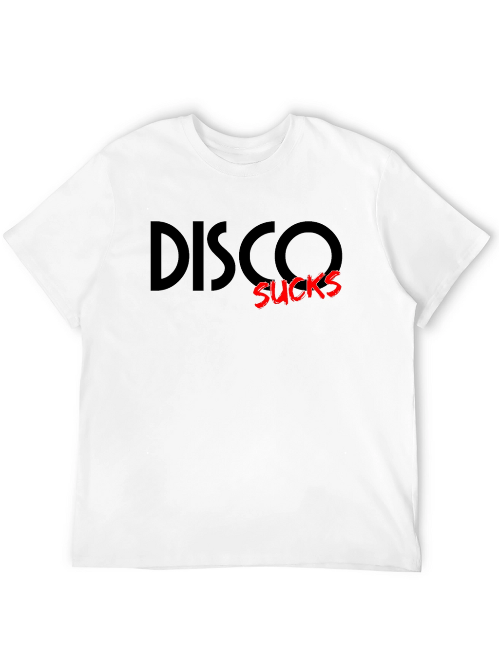 Disco Sucks Graphic Tee - Black Crew Neck