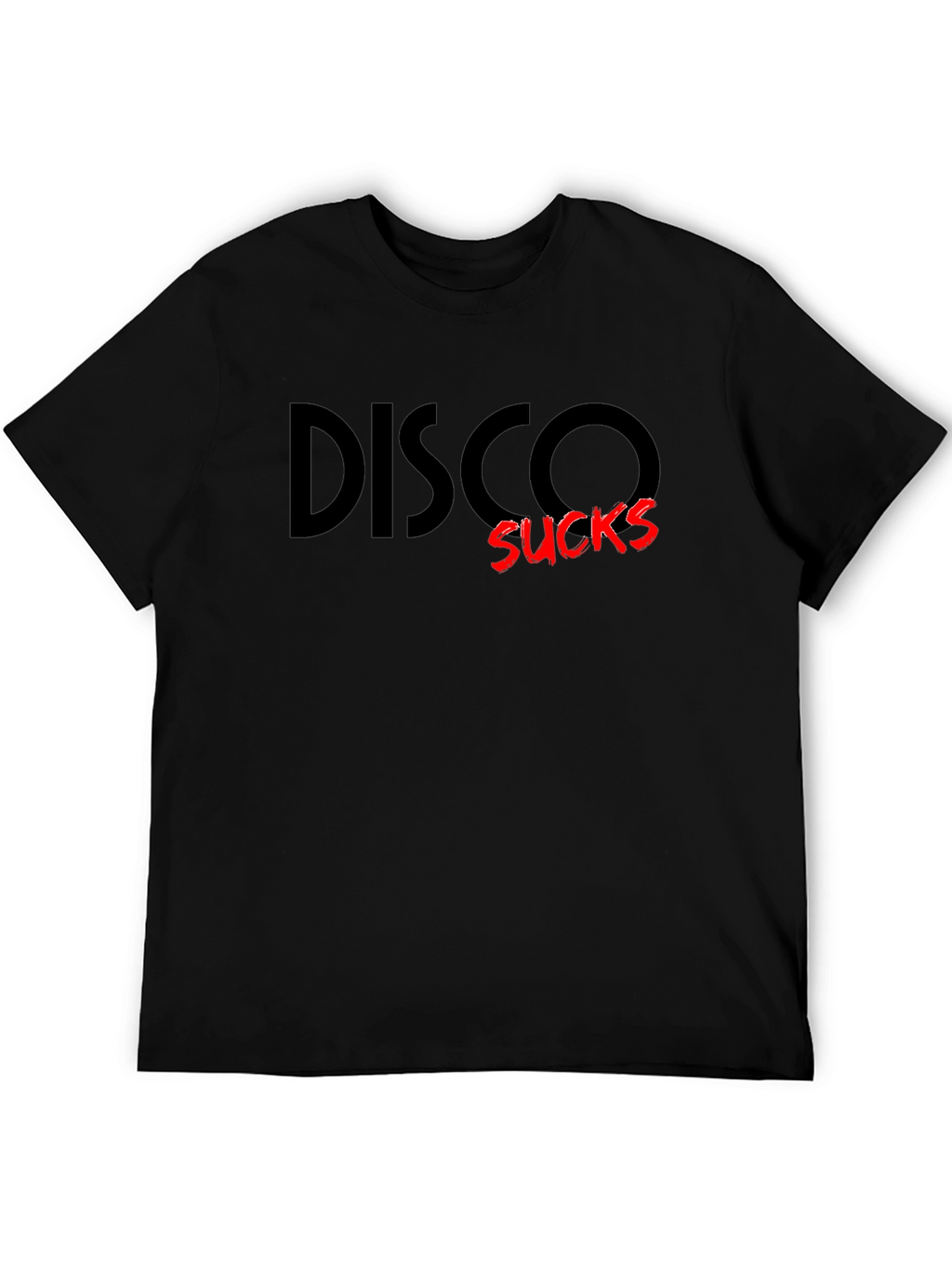 Disco Sucks Graphic Tee - Black Crew Neck