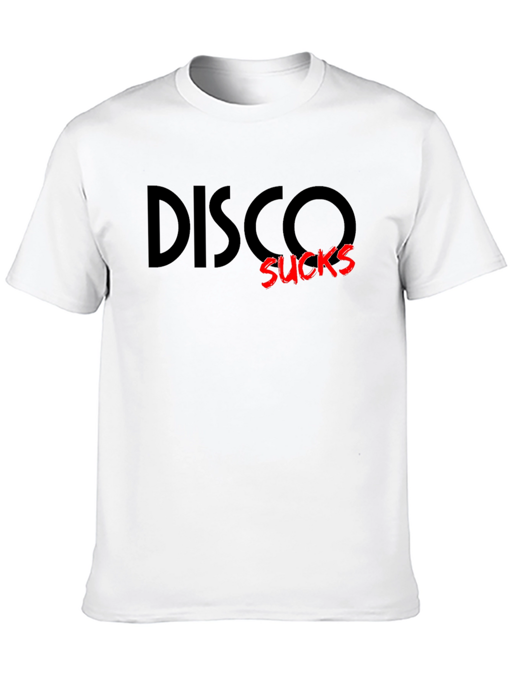 Disco Sucks Graphic Tee - Black Crew Neck