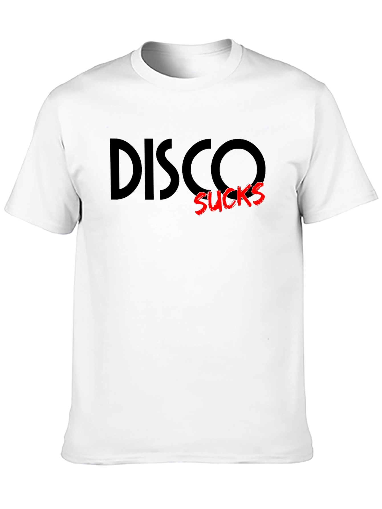 Disco Sucks Graphic Tee - Black Crew Neck