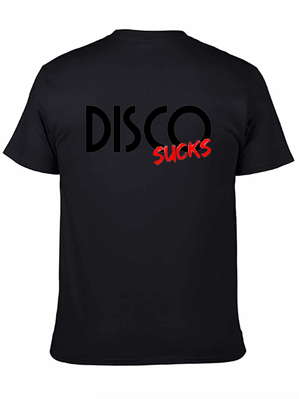 Disco Sucks Graphic Tee - Black Crew Neck