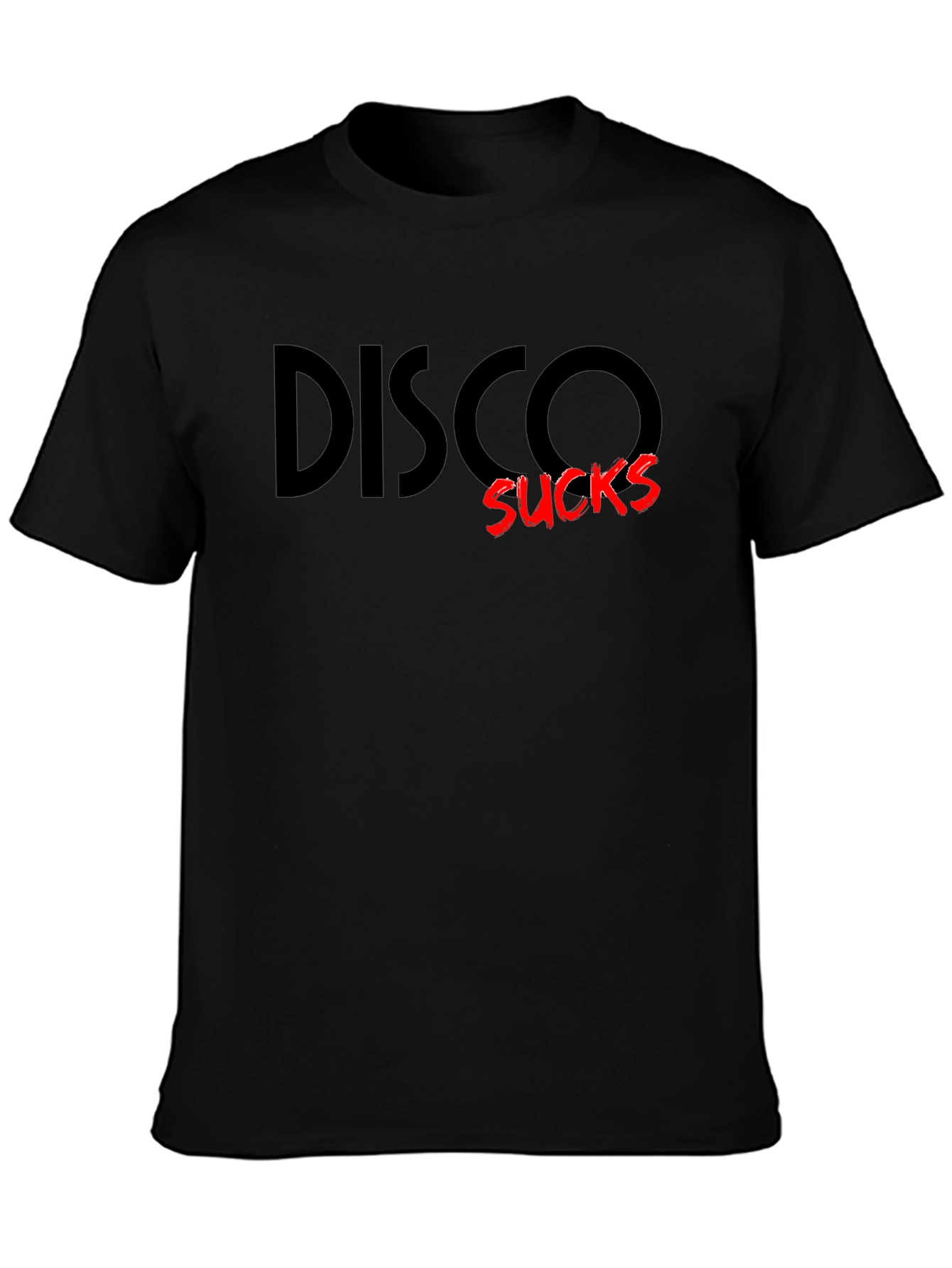 Disco Sucks Graphic Tee - Black Crew Neck