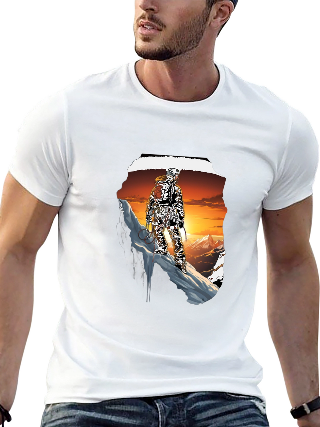 Mountaineer Graphic Print T-Shirt