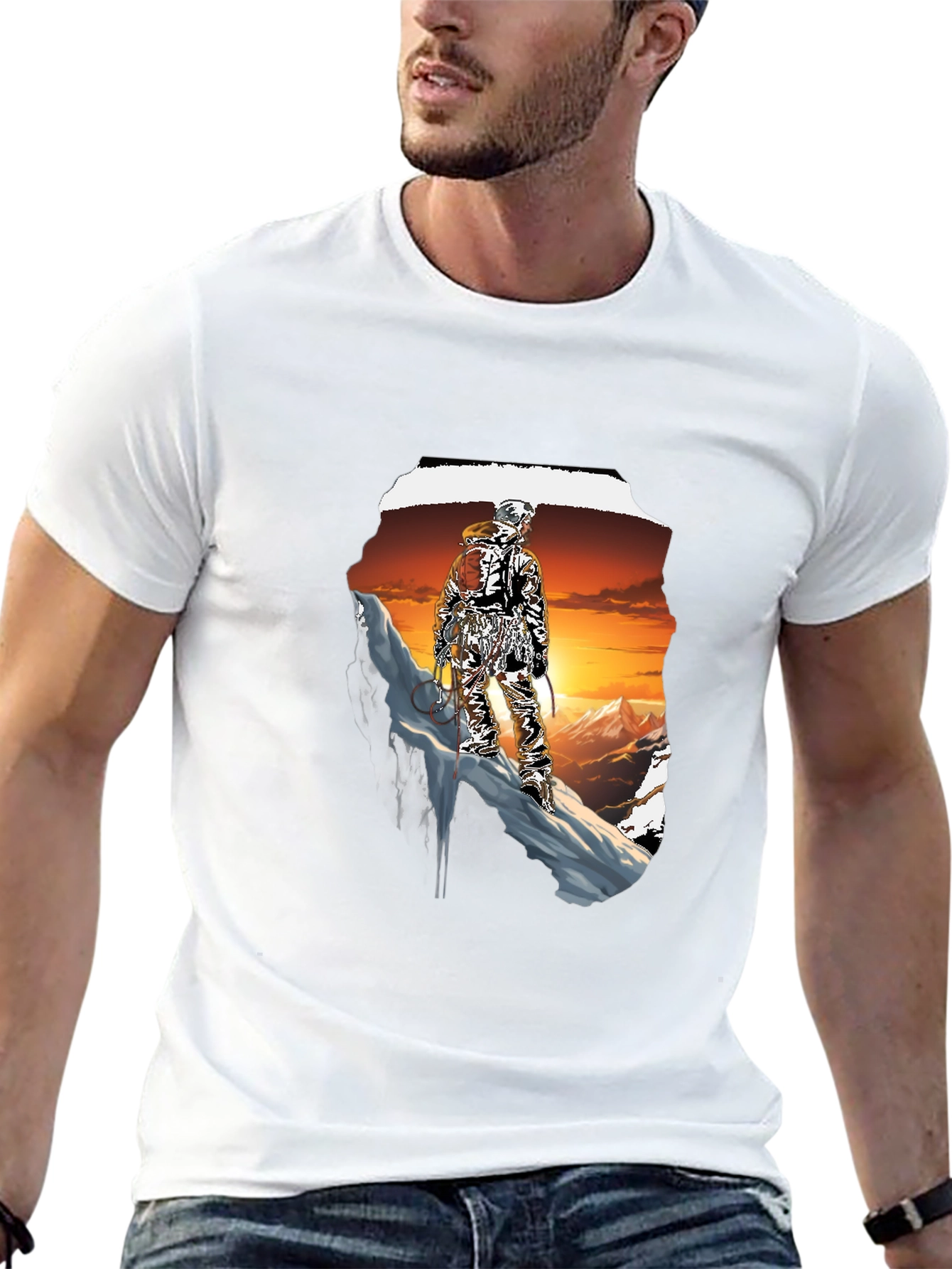 Mountaineer Graphic Print T-Shirt