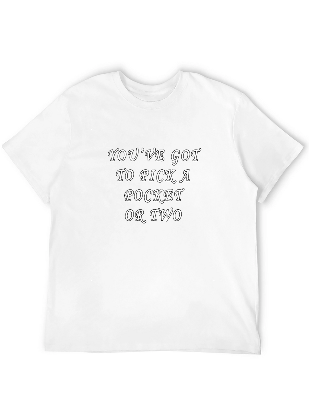 Humorous Pick a Pocket Graphic Tee - Black