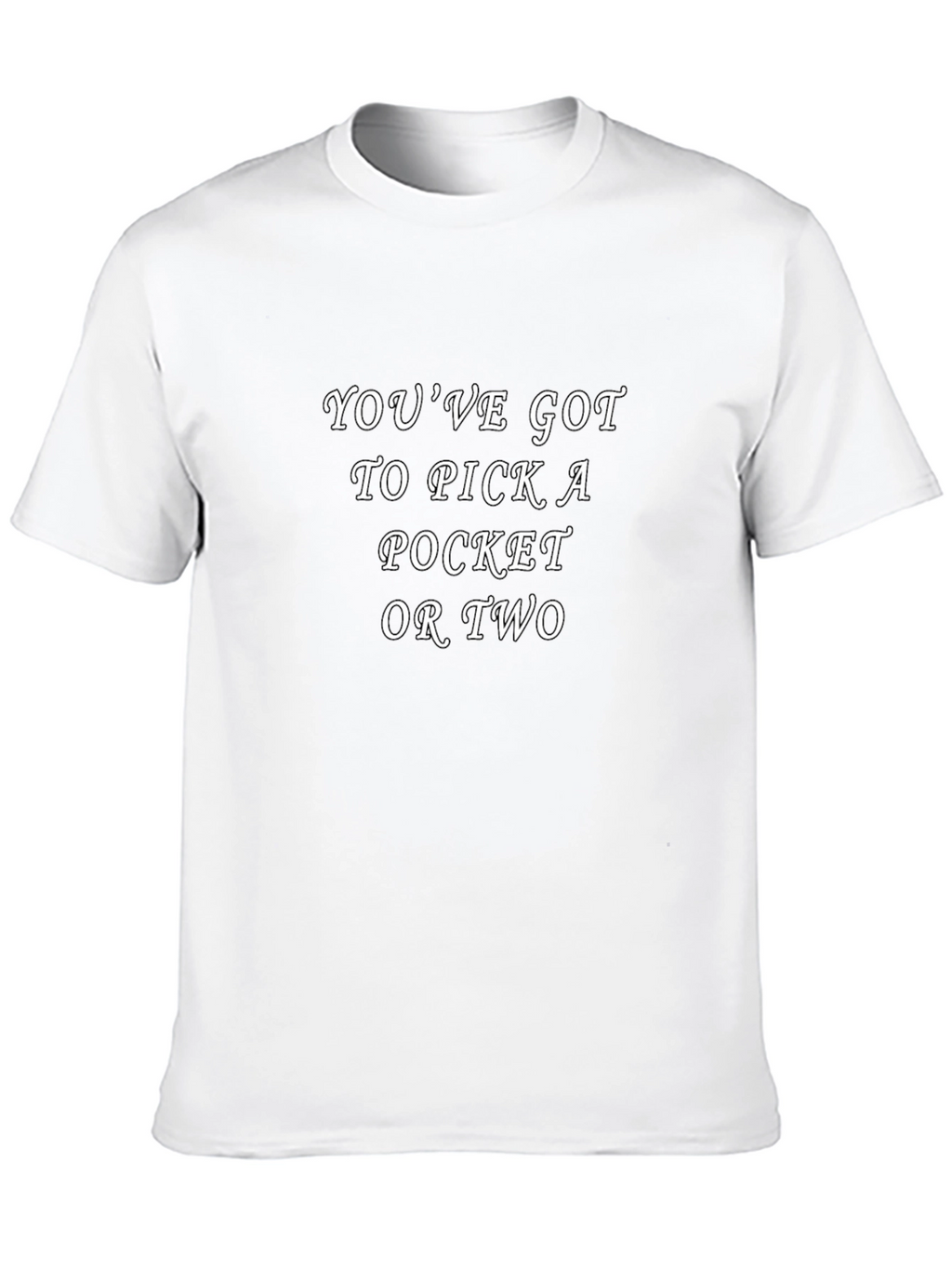Humorous Pick a Pocket Graphic Tee - Black