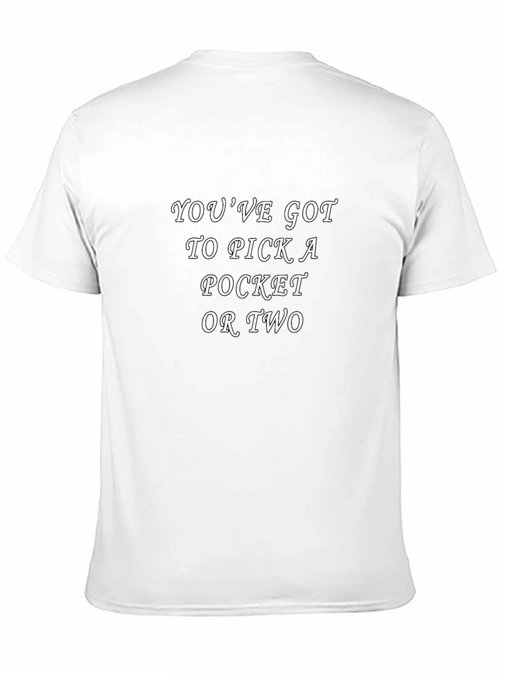 Humorous Pick a Pocket Graphic Tee - Black