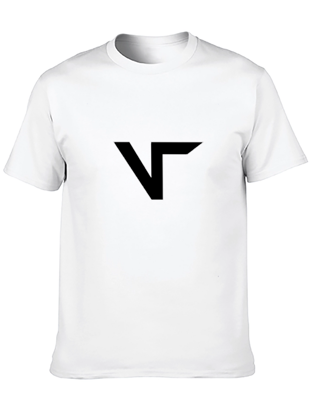 Modern Black T-Shirt with Geometric V Logo