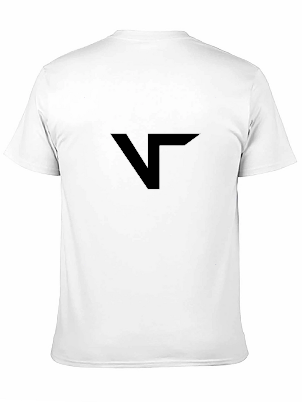 Modern Black T-Shirt with Geometric V Logo