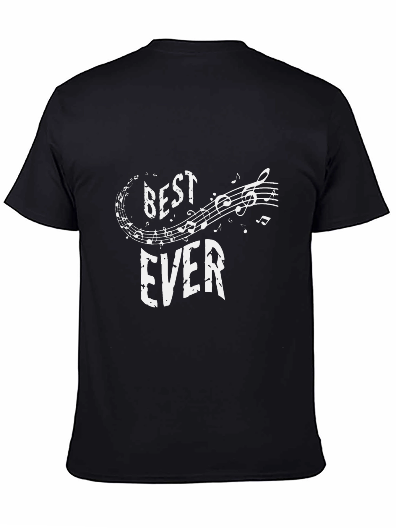 Best Ever Music Notes Graphic Tee - Black