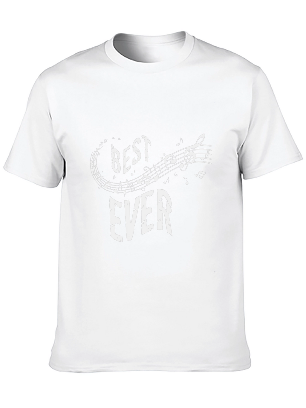 Best Ever Music Notes Graphic Tee - Black