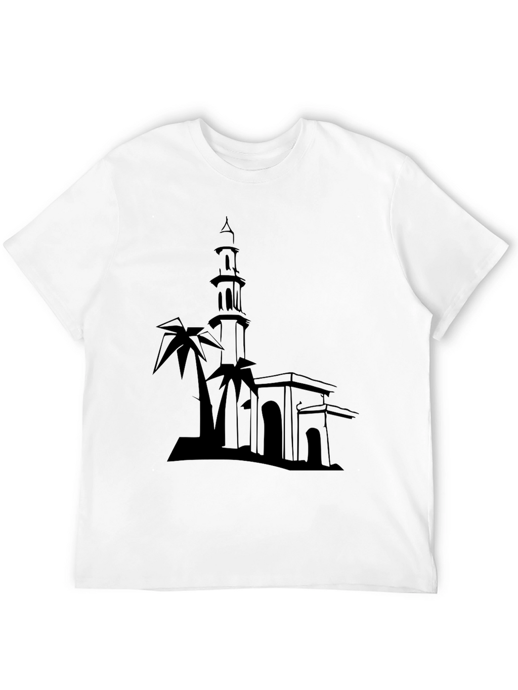 Silhouette Mosque T-Shirt - Stylish Black Tee