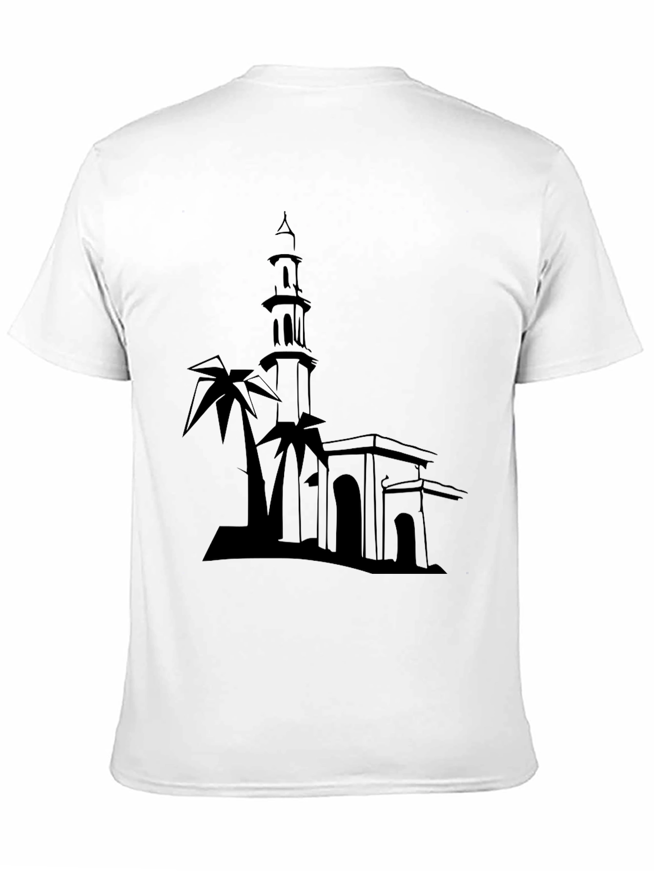 Silhouette Mosque T-Shirt - Stylish Black Tee