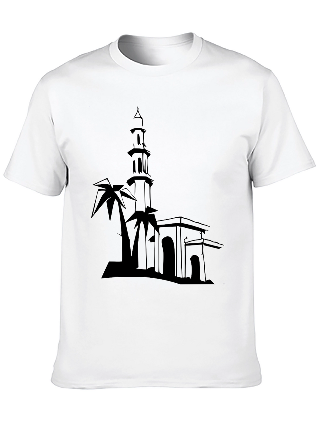 Silhouette Mosque T-Shirt - Stylish Black Tee