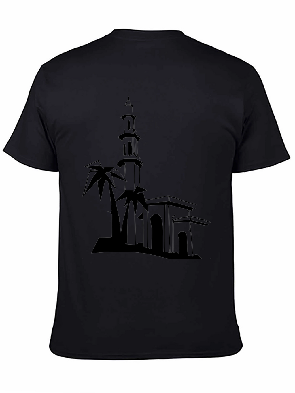 Silhouette Mosque T-Shirt - Stylish Black Tee