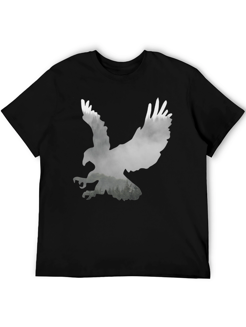 Eagle Silhouette Graphic Tee - Nature Inspired Style