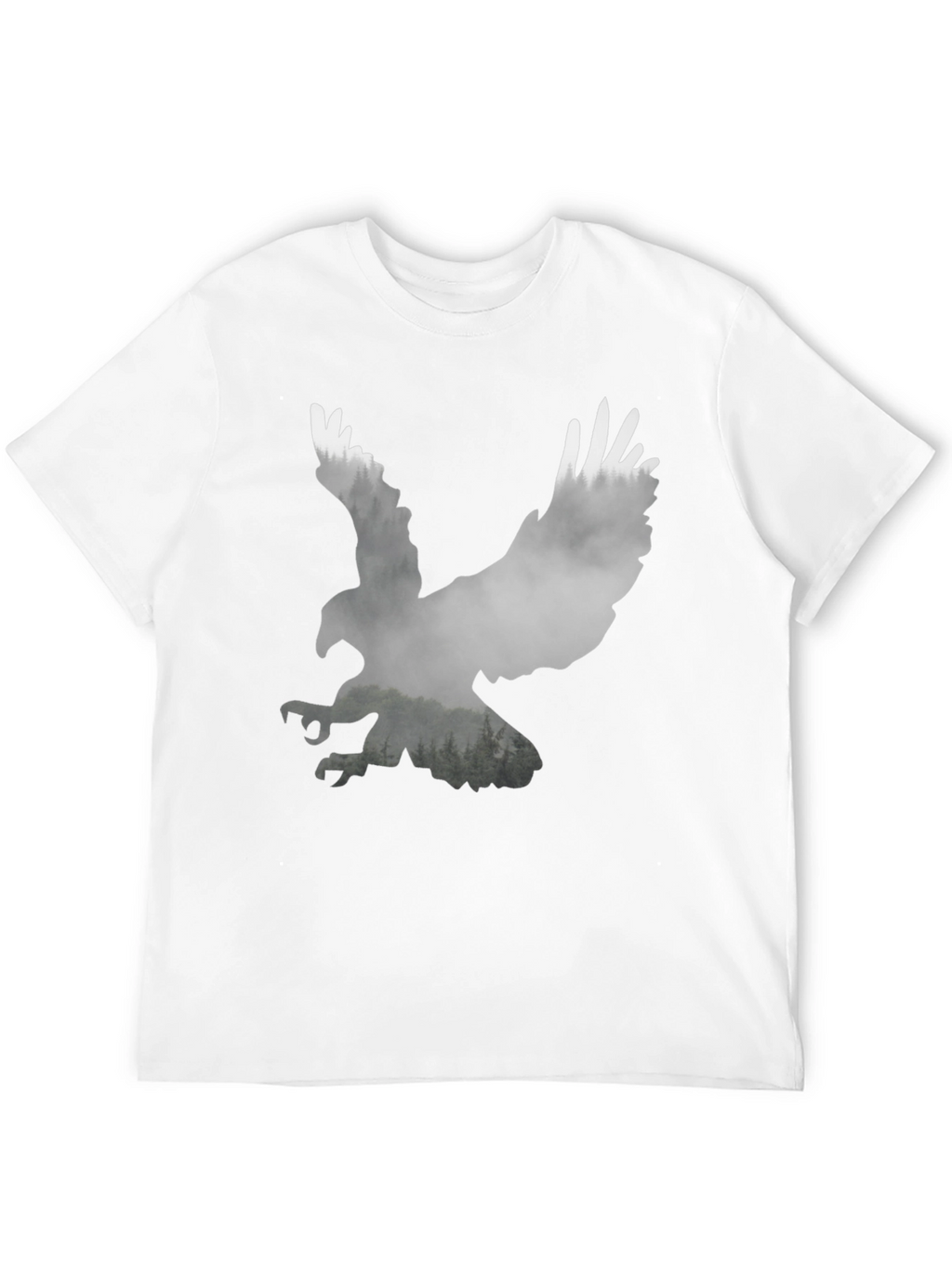 Eagle Silhouette Graphic Tee - Nature Inspired Style