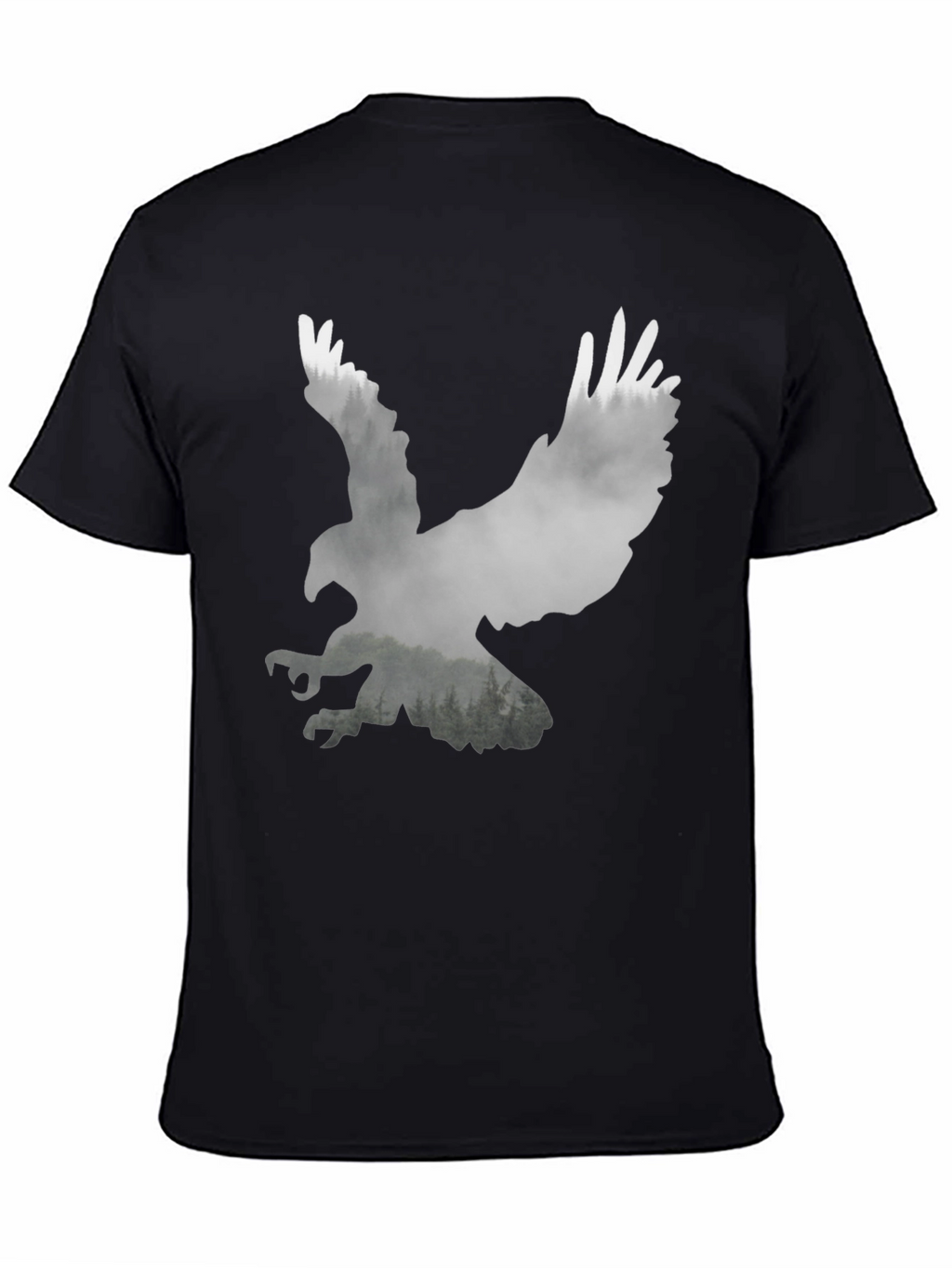 Eagle Silhouette Graphic Tee - Nature Inspired Style