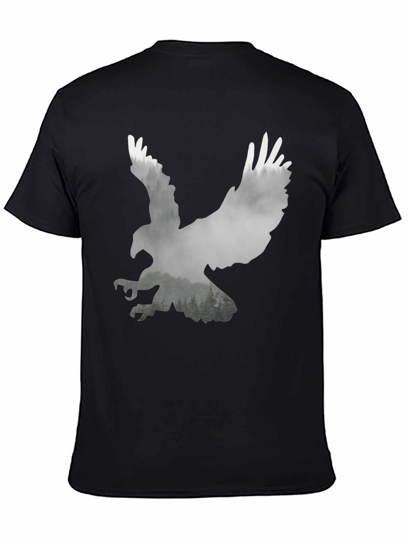 Eagle Silhouette Graphic Tee - Nature Inspired Style