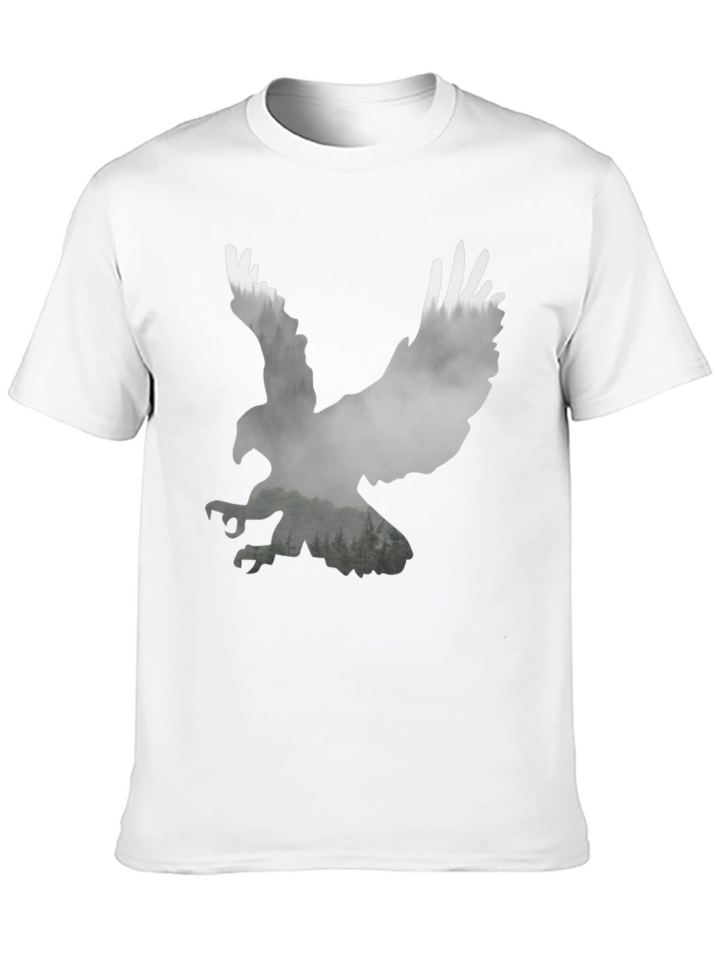 Eagle Silhouette Graphic Tee - Nature Inspired Style