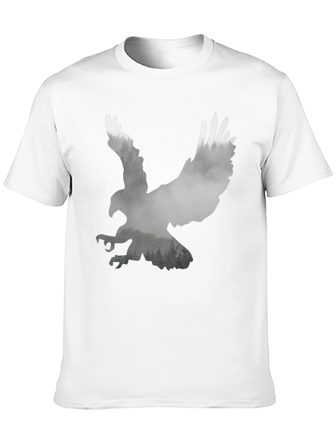 Eagle Silhouette Graphic Tee - Nature Inspired Style