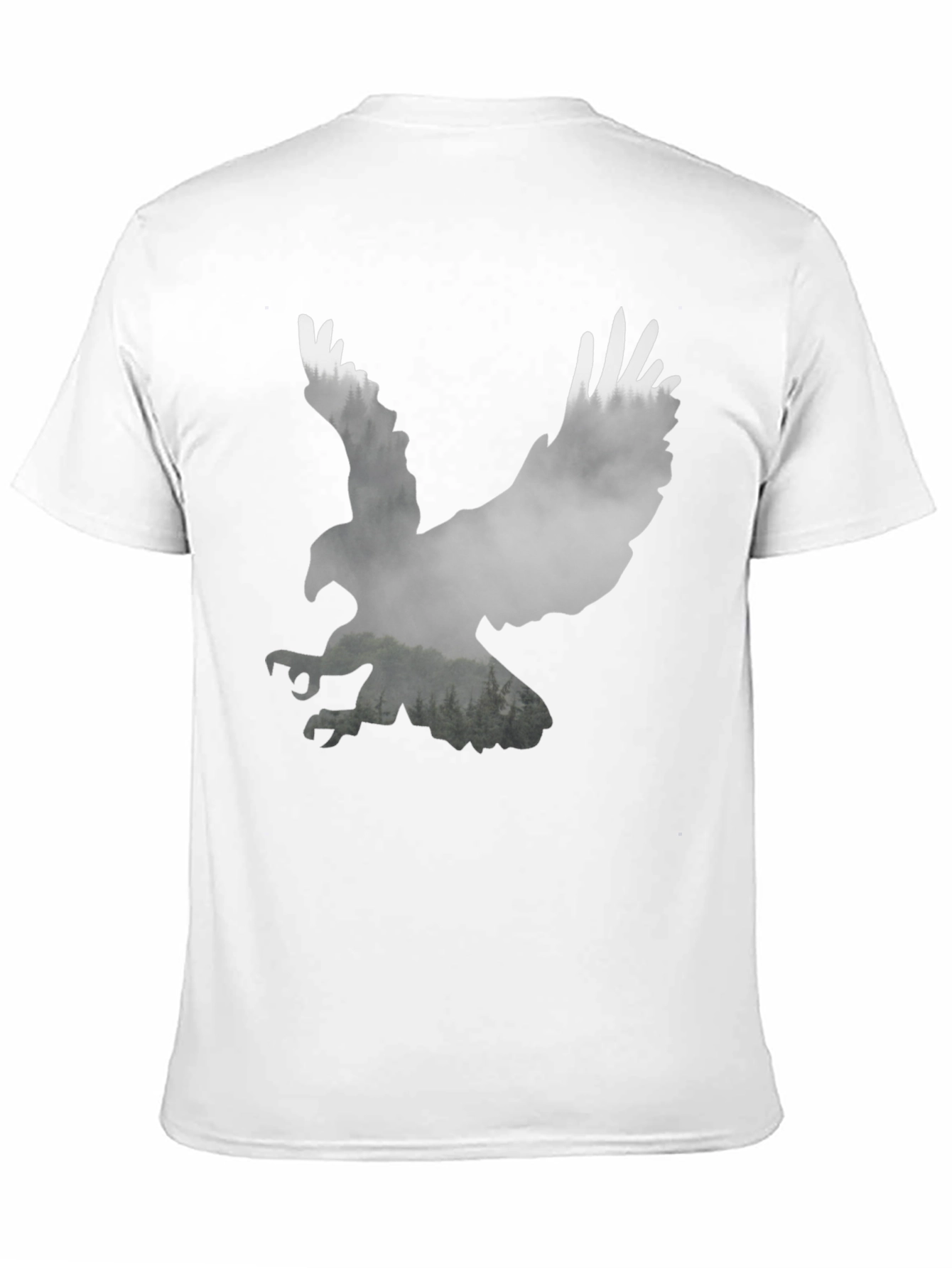 Eagle Silhouette Graphic Tee - Nature Inspired Style
