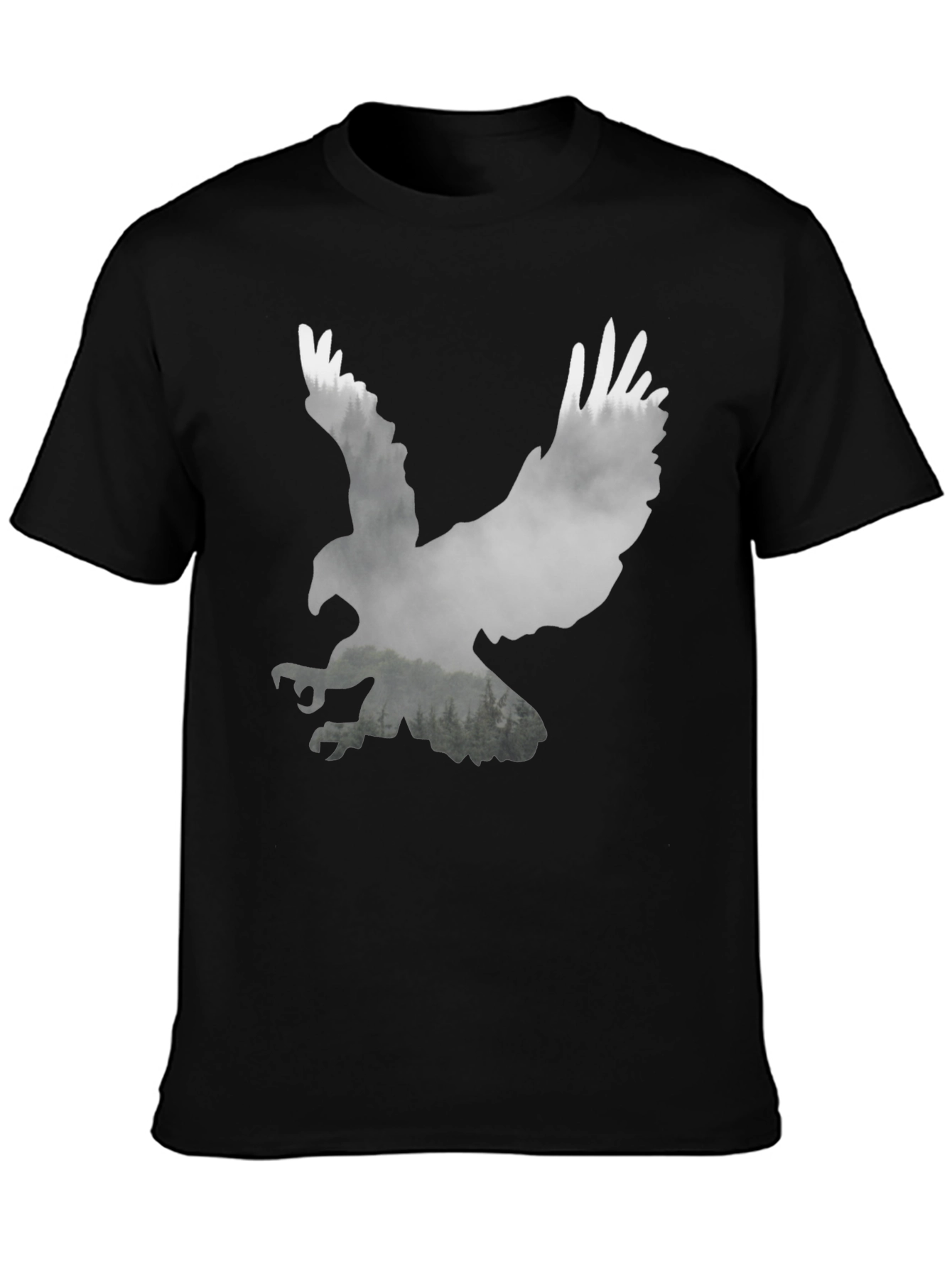 Eagle Silhouette Graphic Tee - Nature Inspired Style