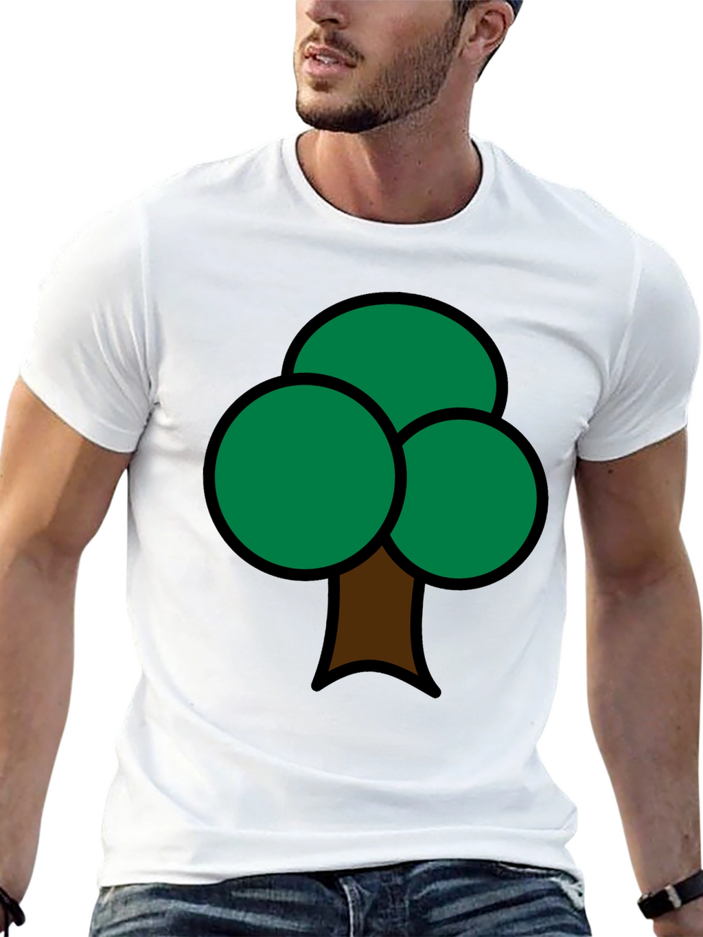 Fun Tree Graphic Print Mens T-Shirt