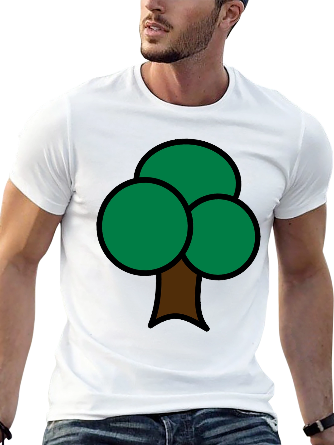 Fun Tree Graphic Print Mens T-Shirt