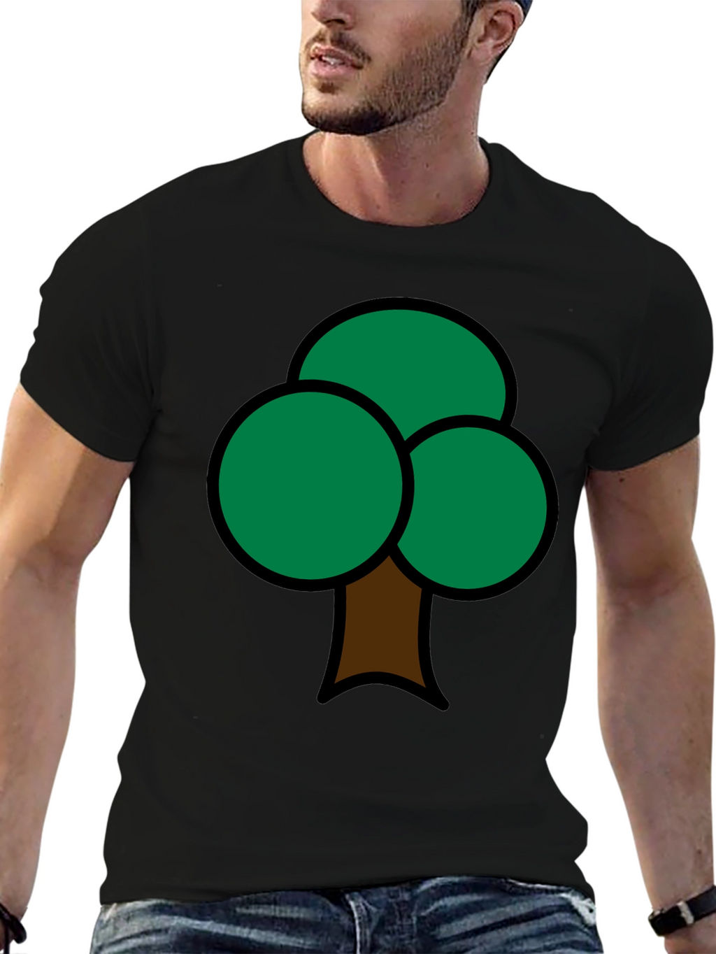 Fun Tree Graphic Print Mens T-Shirt