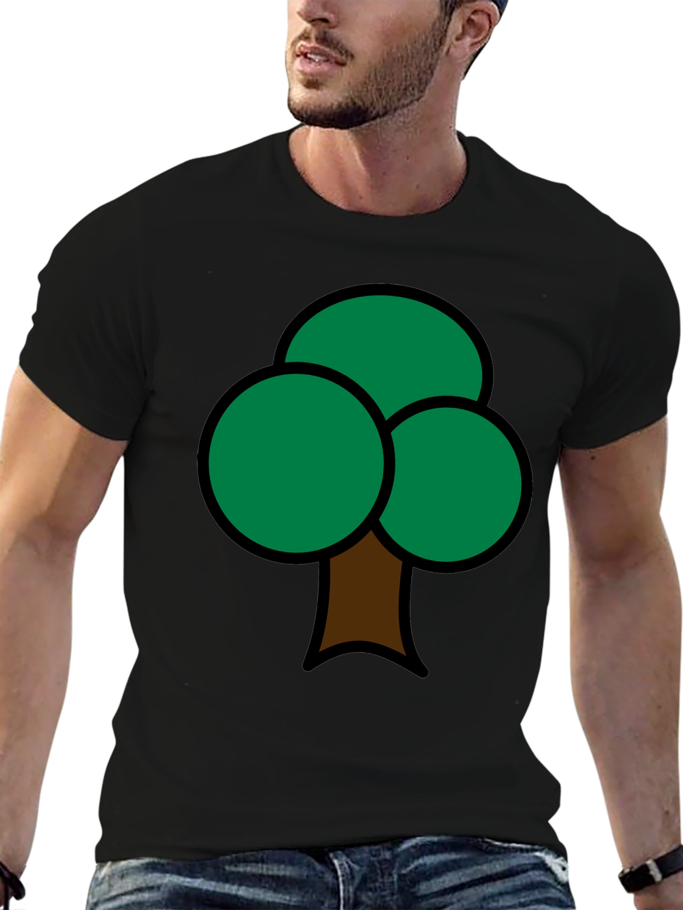 Fun Tree Graphic Print Mens T-Shirt