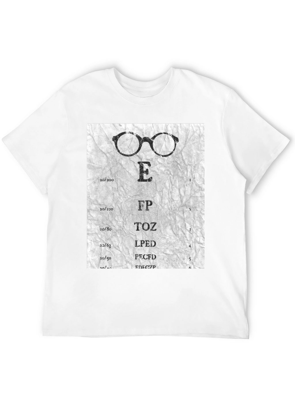 Eye Chart Glasses Graphic T-Shirt