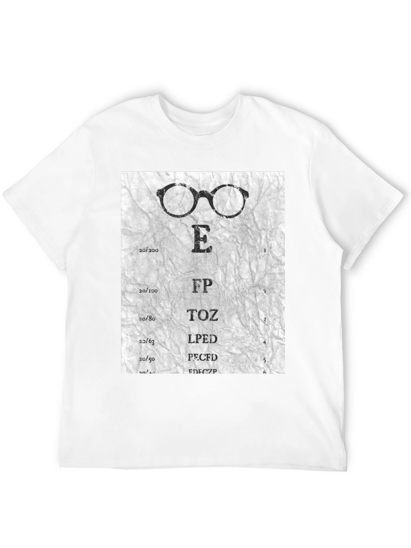 Eye Chart Glasses Graphic T-Shirt