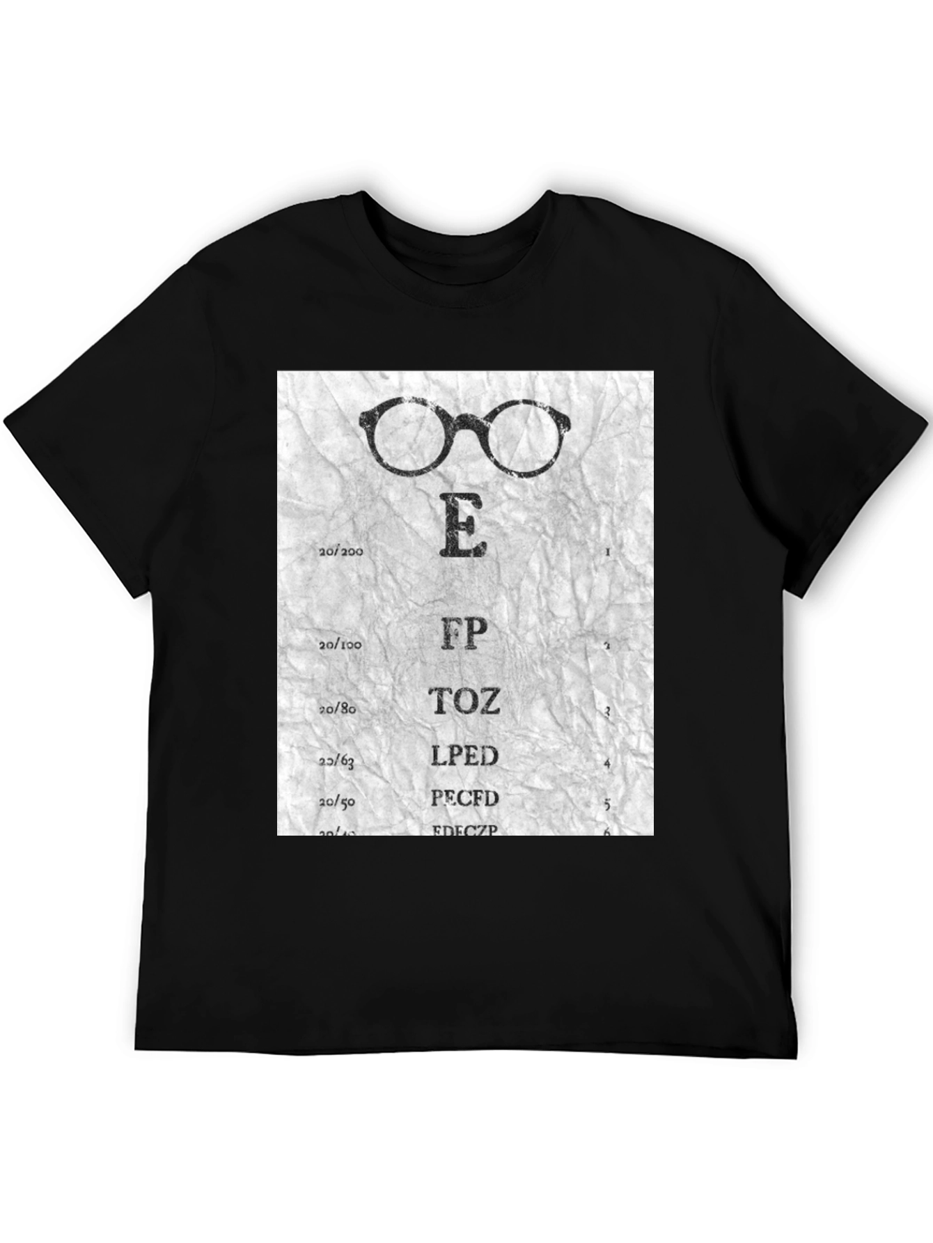 Eye Chart Glasses Graphic T-Shirt